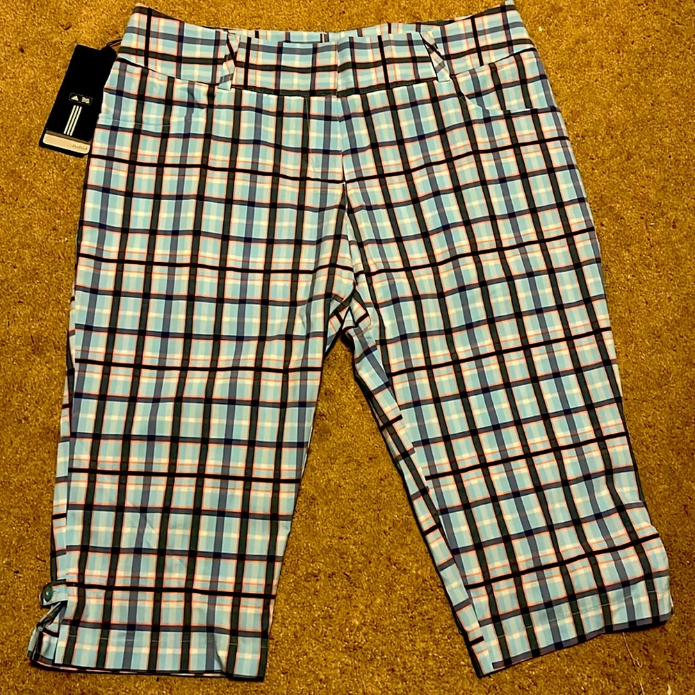 Adidas stretchy knee length pants size 8